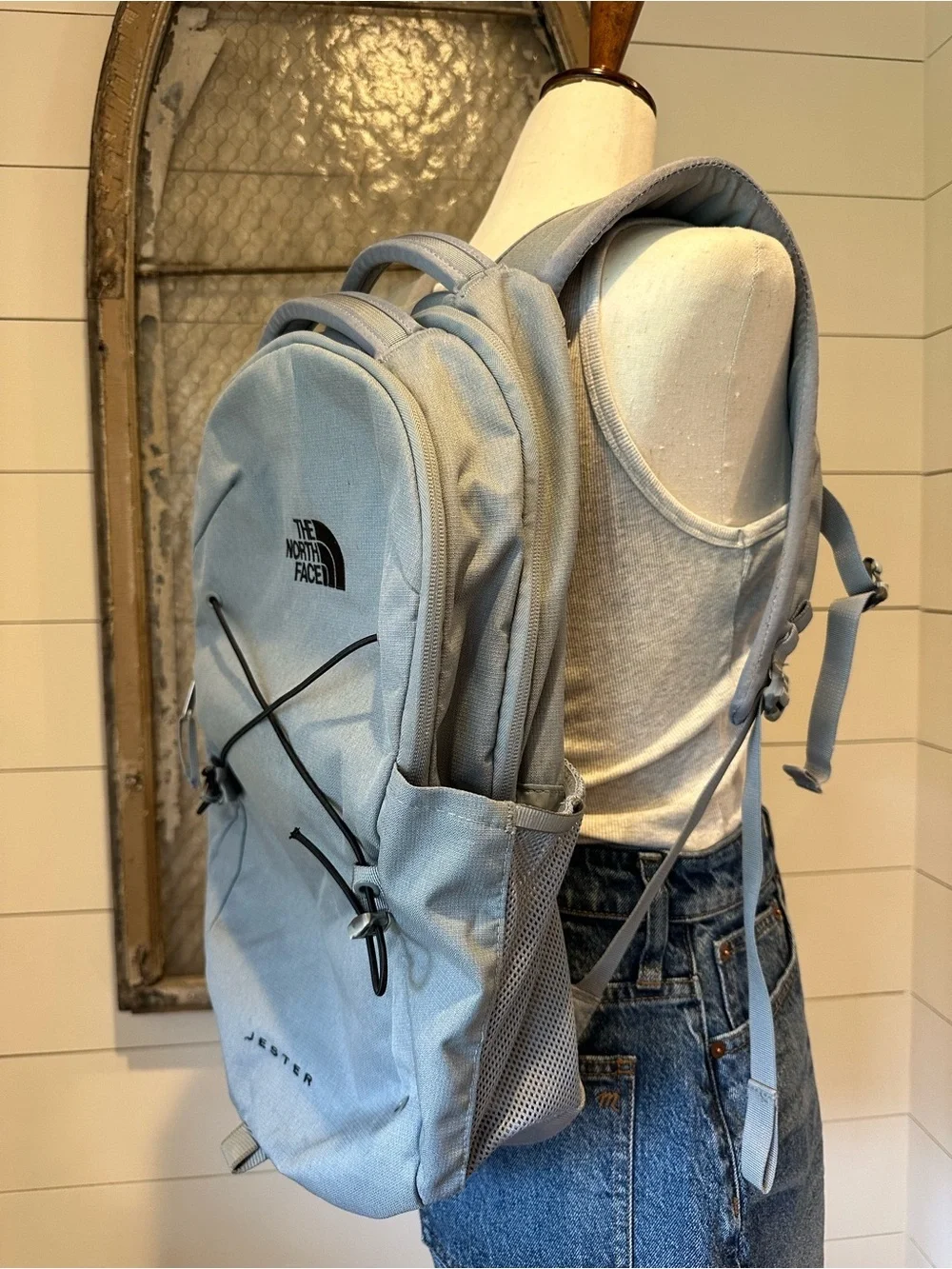 The North Face Backpack Jester Campus Gray with Bungee Detail